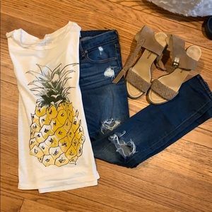 Size 26 Abercrombie and Fitch destroyed jeans